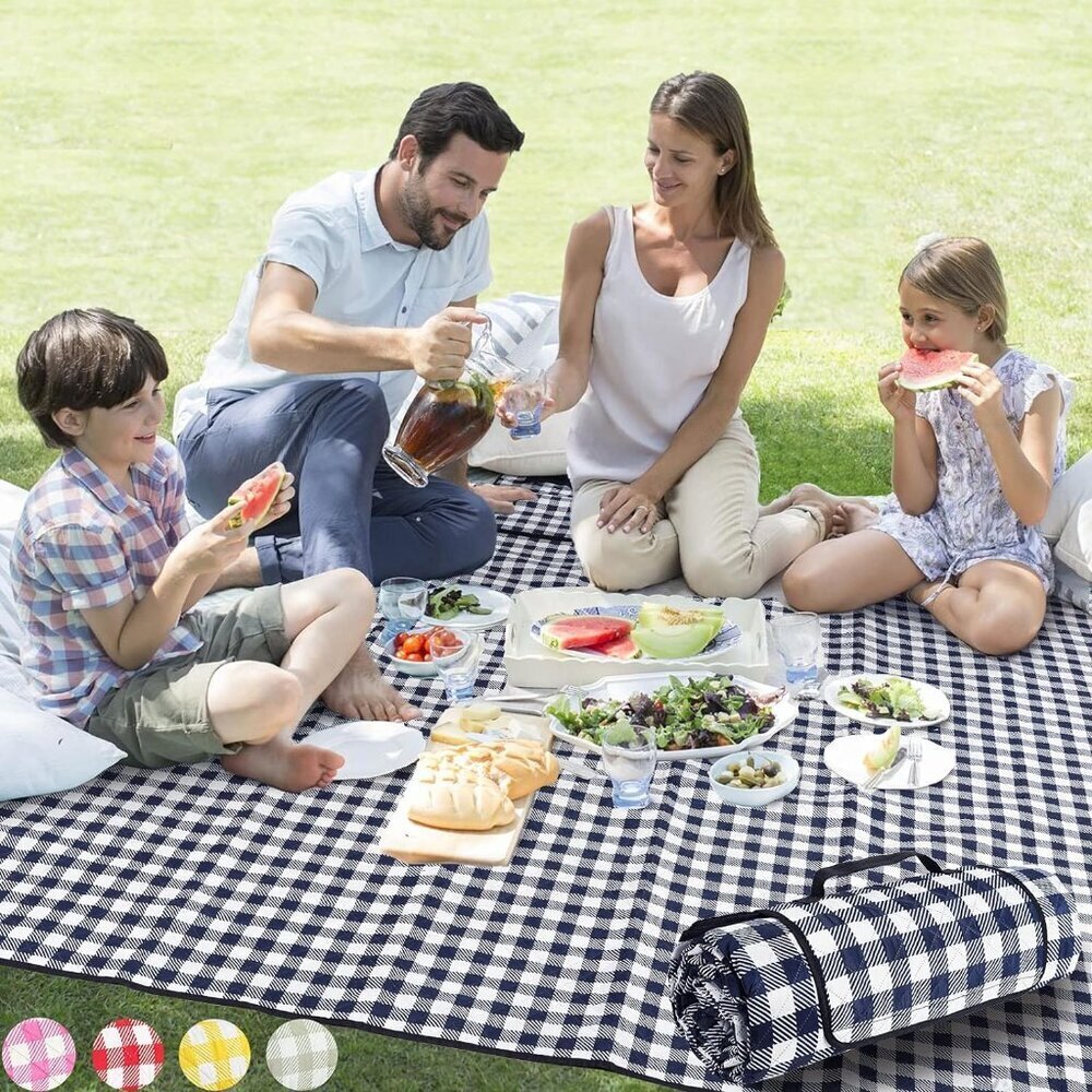 Picnic Blankets Machine Washable, 80''x80'' Extra Large Waterproof Sandproof